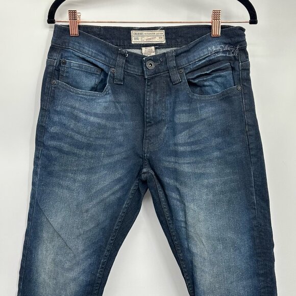 Alexander Julian Stretch Colours Dark Denim Jeans Size 30/30 - Picture 2 of 5